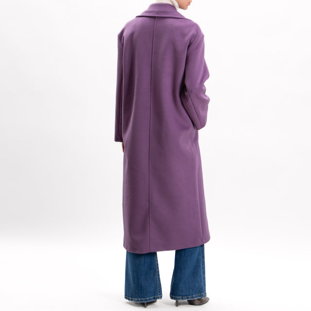 Imperial-Double-breasted coat - mauve