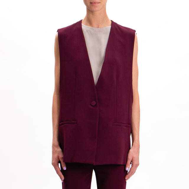 Imperial-Gilet 1 button - wine