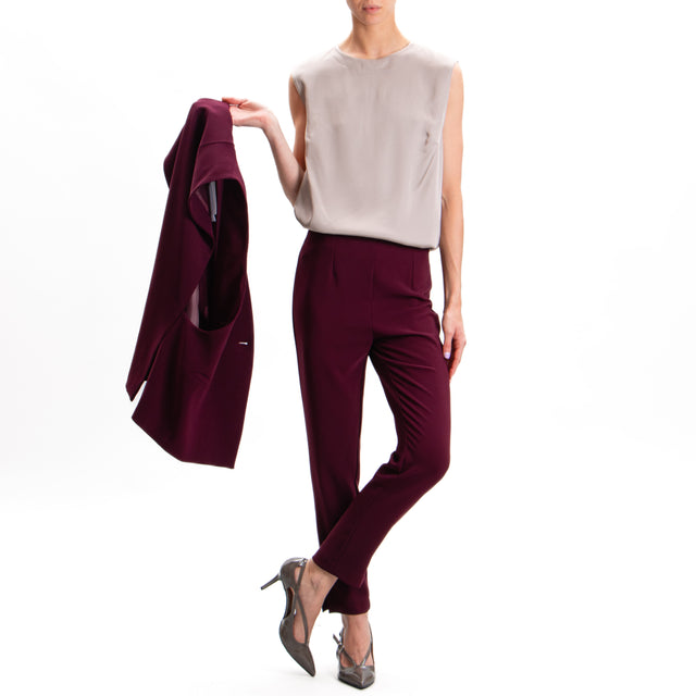 Imperial-Gilet 1 button - wine