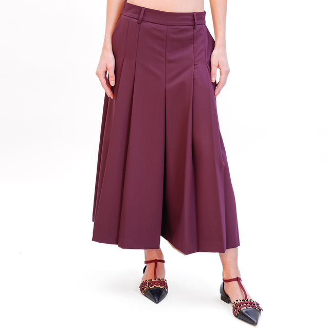 Imperial-Pleated trousers - wine