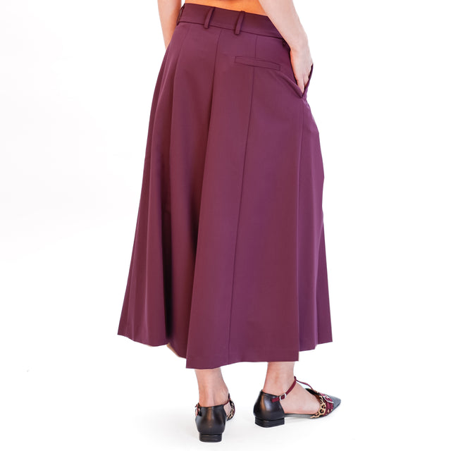 Imperial-Pleated trousers - wine