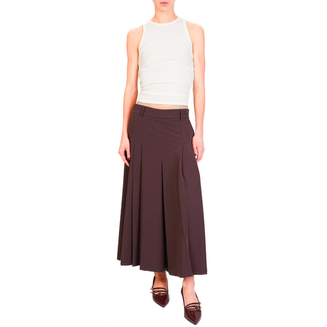 Imperial-Pleated trousers - wine