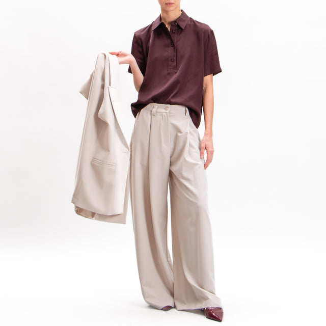 Imperial-Pantalone palazzo con pinces - mastice