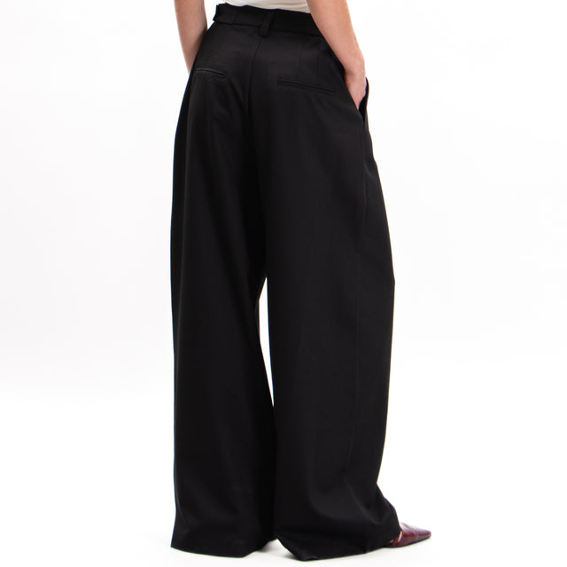 Imperial-Palazzo trousers with pleats - black