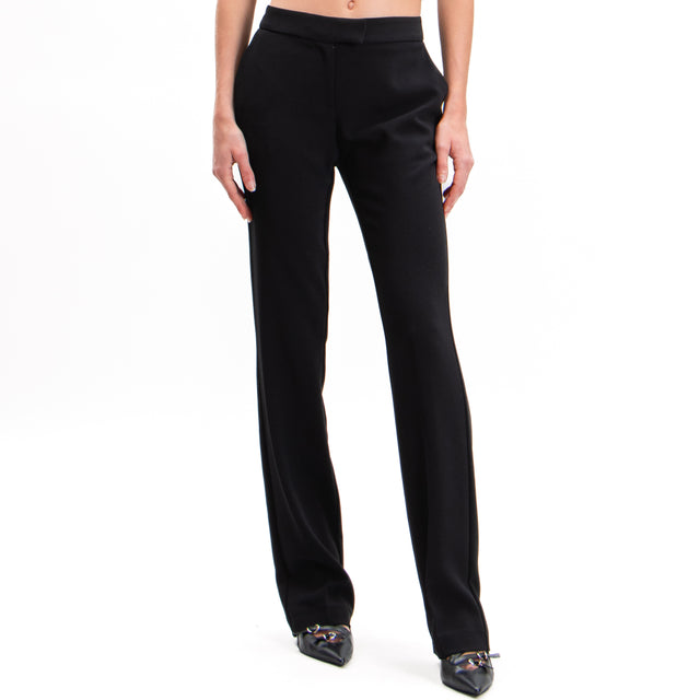 Imperial-Stretch crepe trousers - black