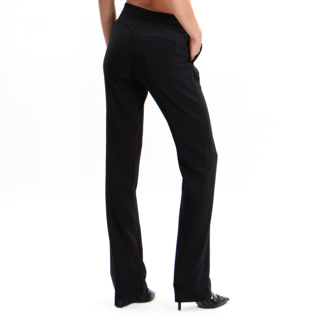 Imperial-Stretch crepe trousers - black