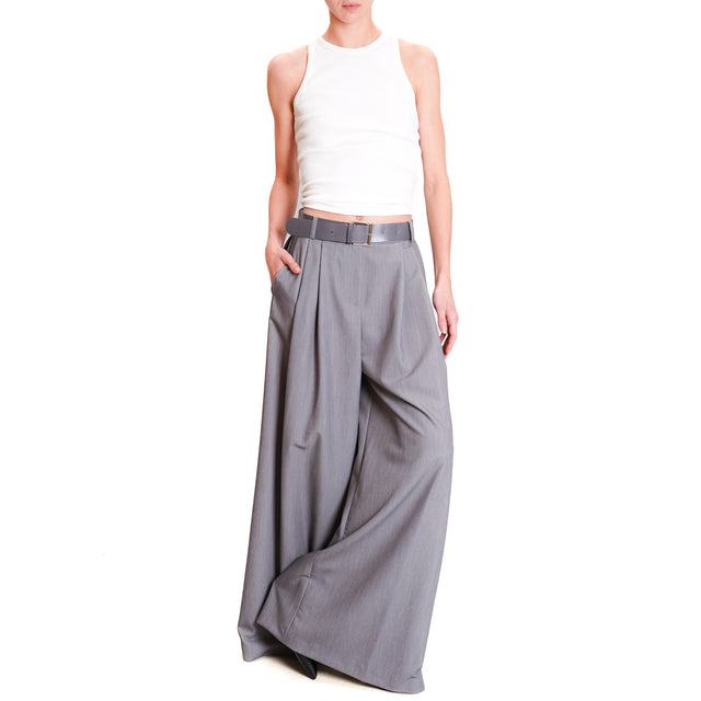 Imperial-Palazzo trousers with pleats - grey