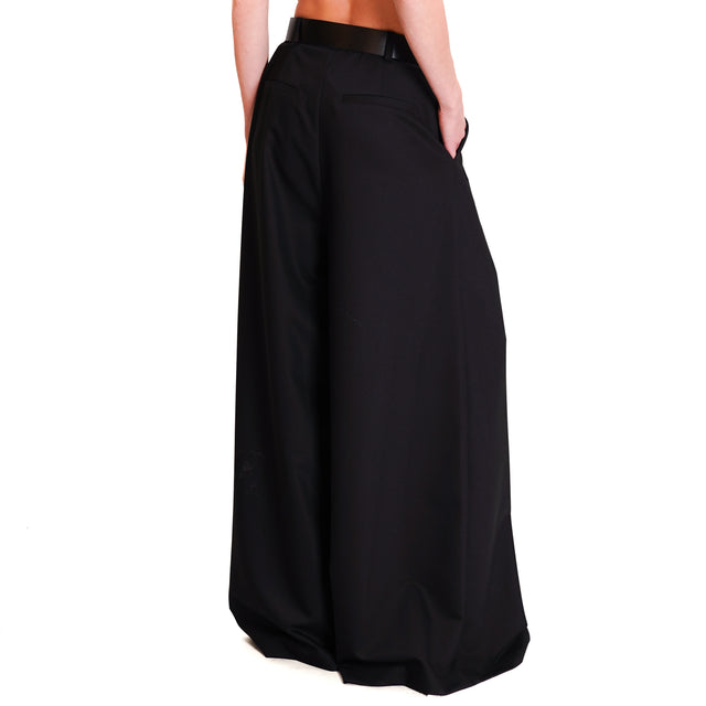 Imperial-Palazzo trousers with pleats - black