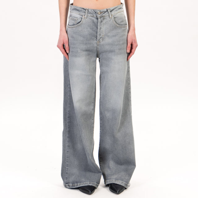 zeroassoluto-jeans KAM2 palazzo lavaggio medio - grigio cenere