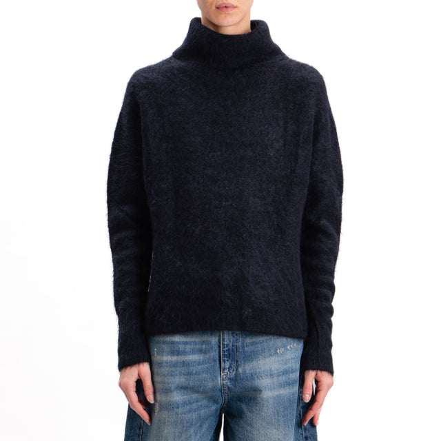 Kontatto-Alpaca Blend Turtleneck Sweater - Black