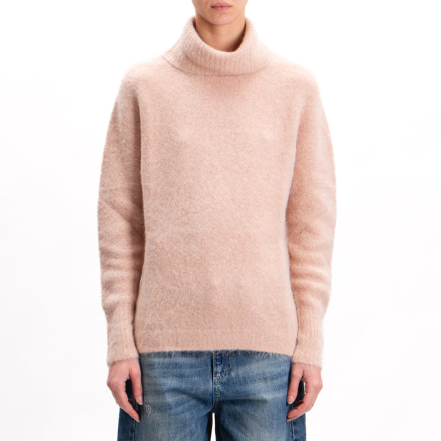 Kontatto-Alpaca Blend Turtleneck Sweater - Nude