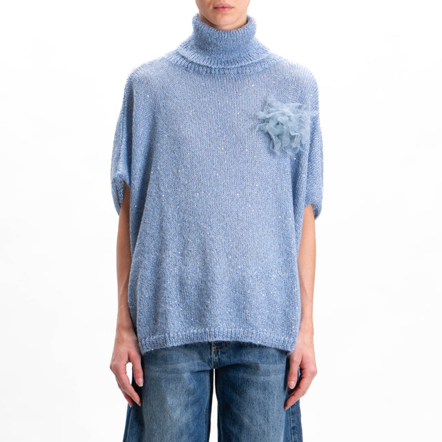 Kontatto-Mohair high neck sweater with sequins - sugar paper