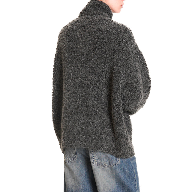 Kontatto-Bomber mohair teddy - anthracite