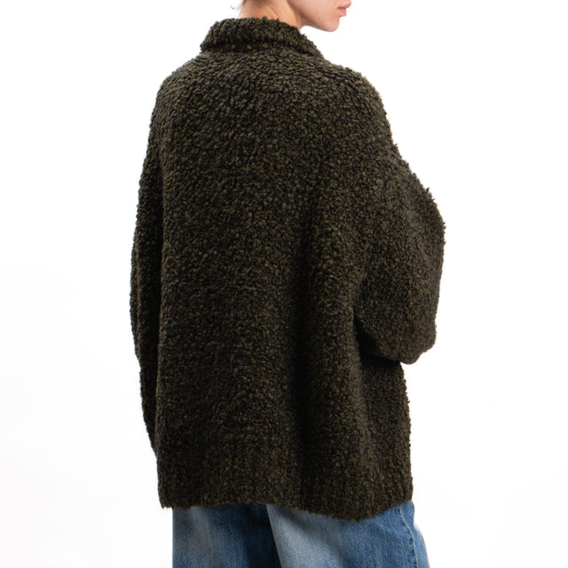 Kontatto-Bomber mohair teddy - militare