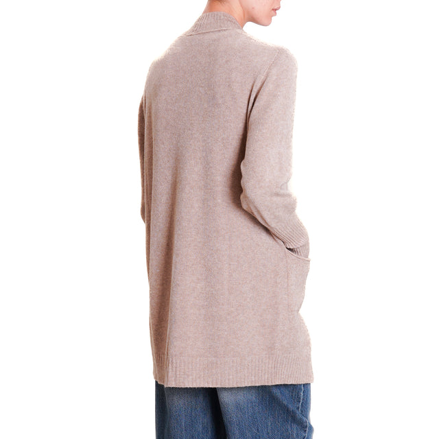 Kontatto-QS Cardigan with pockets - dove grey