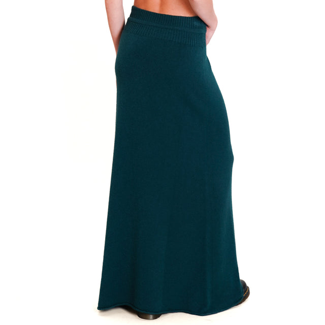 Kontatto-QS Knit Skirt with Drawstring - GREEN