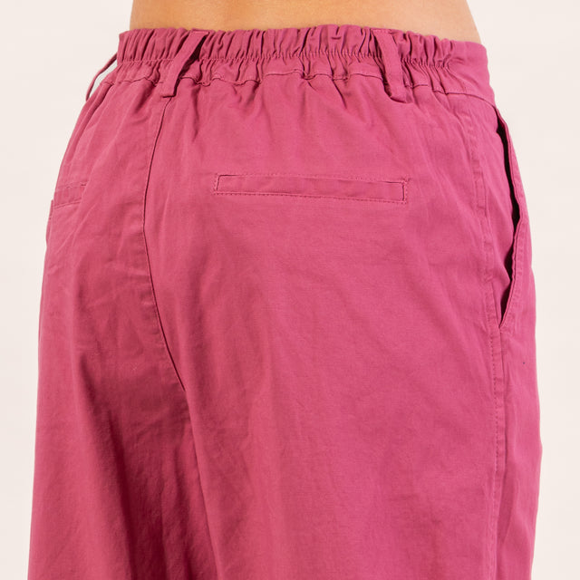 Zeroassoluto-Pantalone LORY baggy elasticizzato - rose