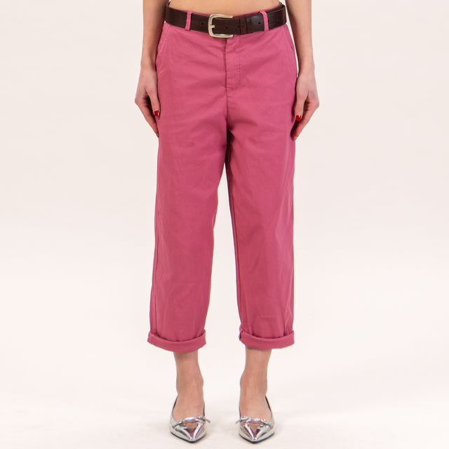 Zeroassoluto-Pantalone LORY baggy elasticizzato - rose