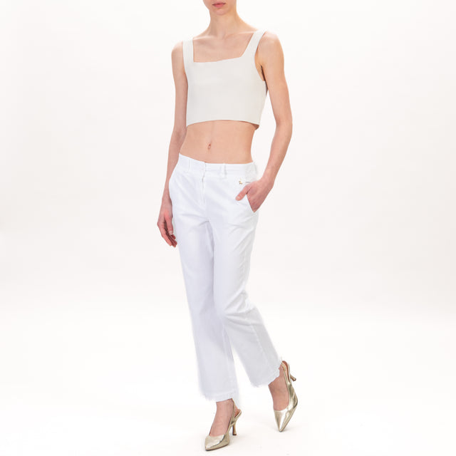 Souvenir-Pantalone cotone elasticizzato - bianco