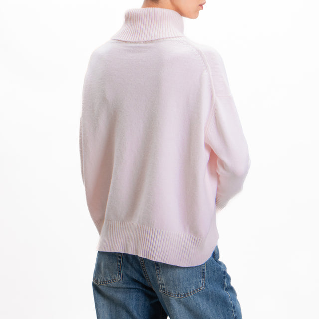 Zeroassoluto-High neck sweater - light pink