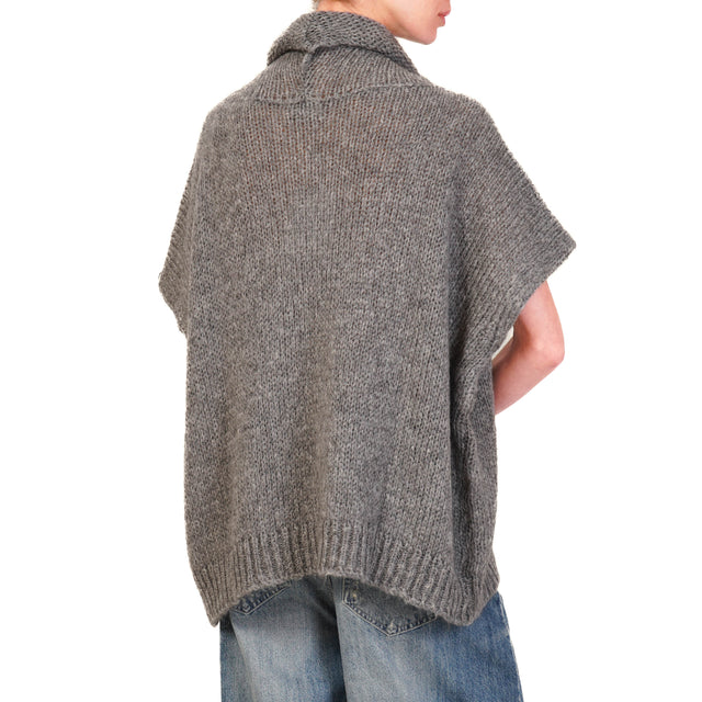 Motel-Maglia mohair collo alto - grigio