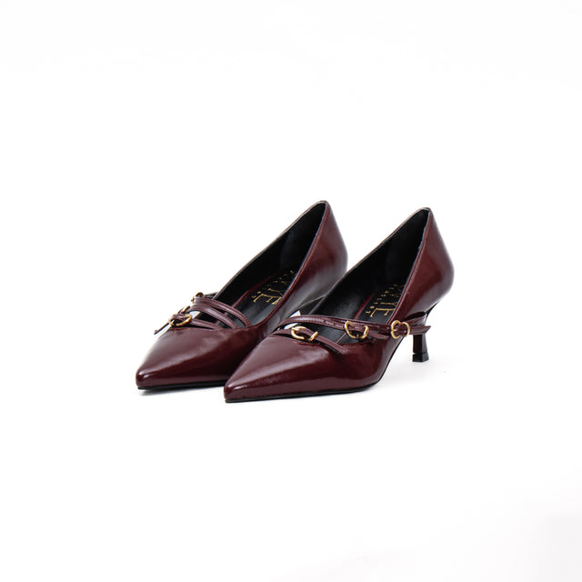 Ovye'-3 Buckle Pumps - Bordeaux