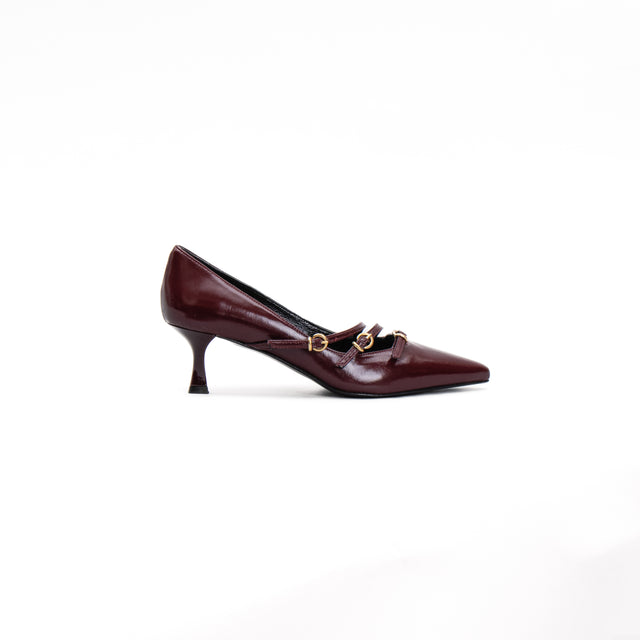 Ovye'-3 Buckle Pumps - Bordeaux