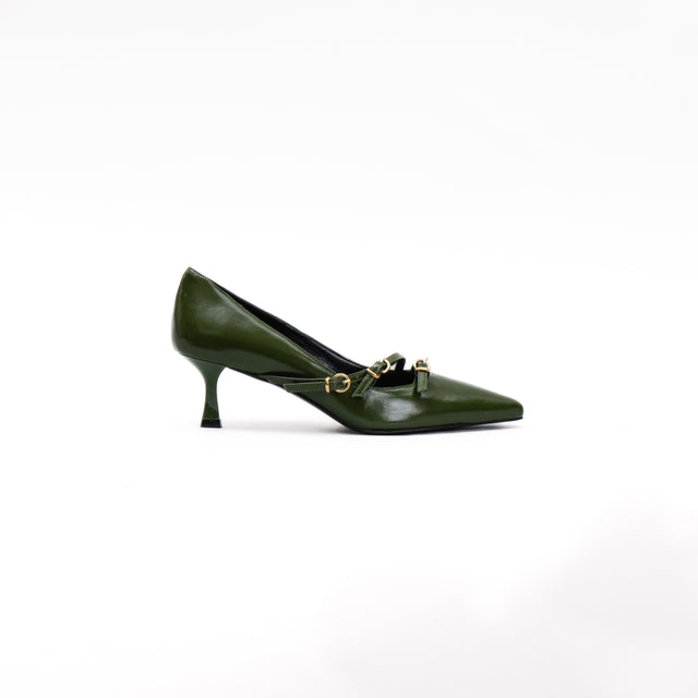 Ovye'-3 Buckle Pumps - Green