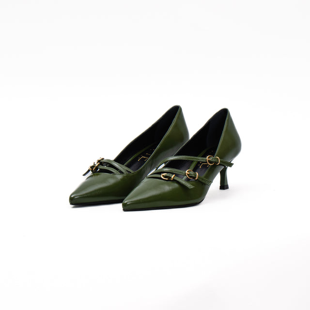 Ovye'-3 Buckle Pumps - Green