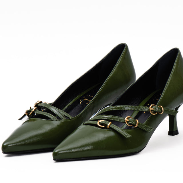 Ovye'-3 Buckle Pumps - Green