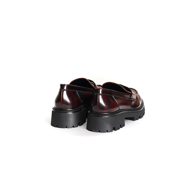 Ovye'-Two-tone naplak mocassin - burgundy/leather