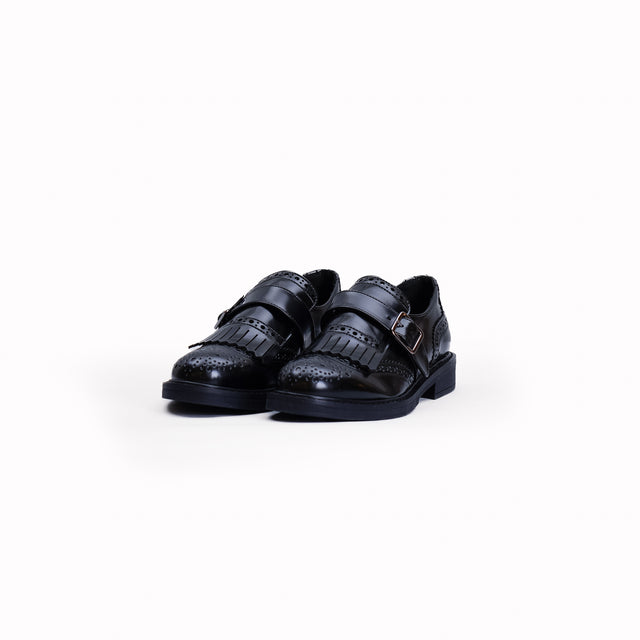 Ovyè-Fringed Moccasin - Black