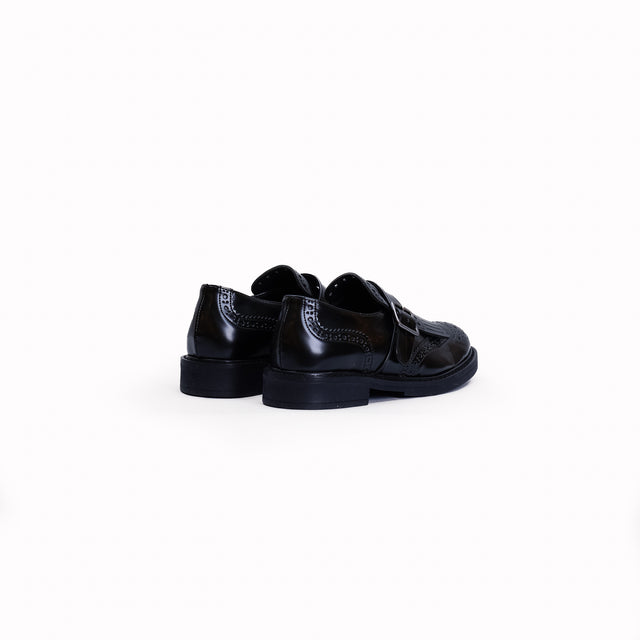 Ovyè-Fringed Moccasin - Black