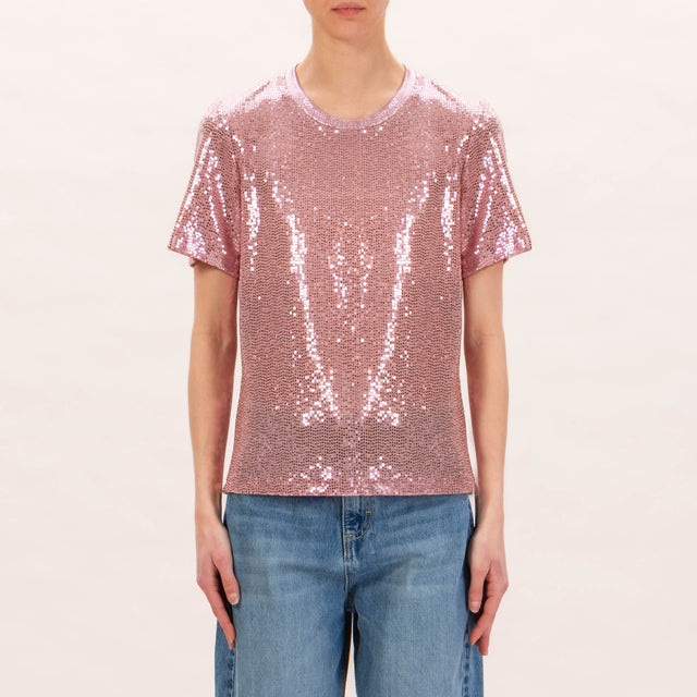 Le streghe-T-shirt con paillettes - rosa