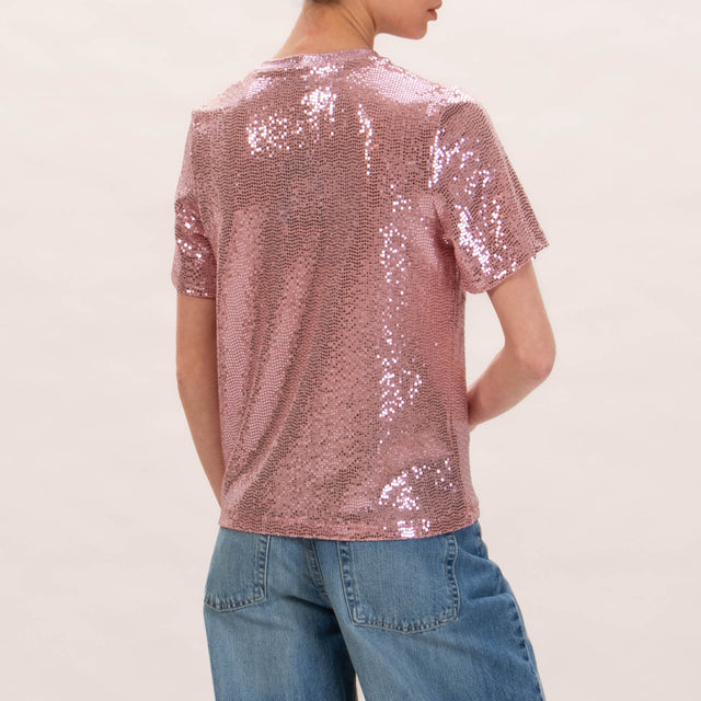 Le streghe-T-shirt con paillettes - rosa