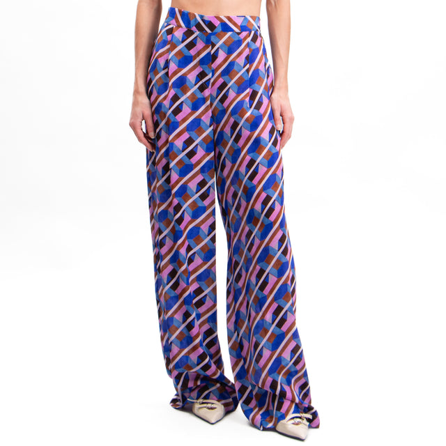 Dixie-Geometric patterned trousers - multicolor