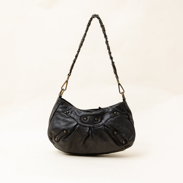 Zeroassoluto - Borsa a spalla con borchie - nero