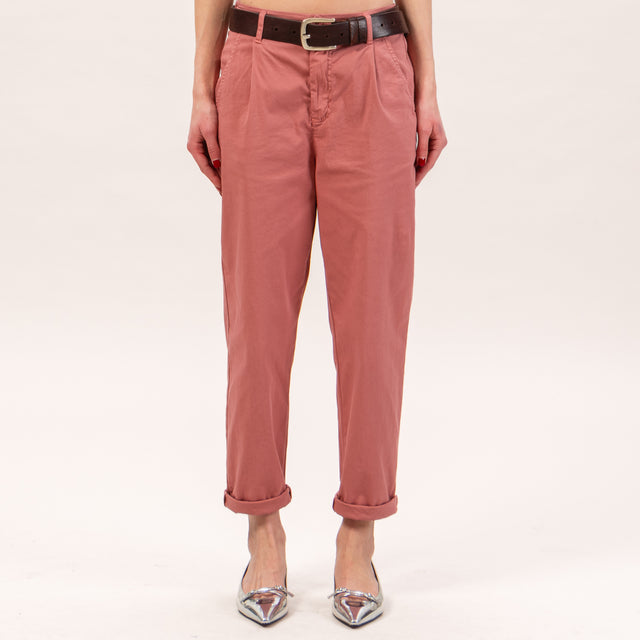 Zeroassoluto-Pantalone LOLA elastico dietro - pink pepper
