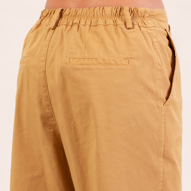 Zeroassoluto-Pantalone LORY baggy elasticizzato - banana