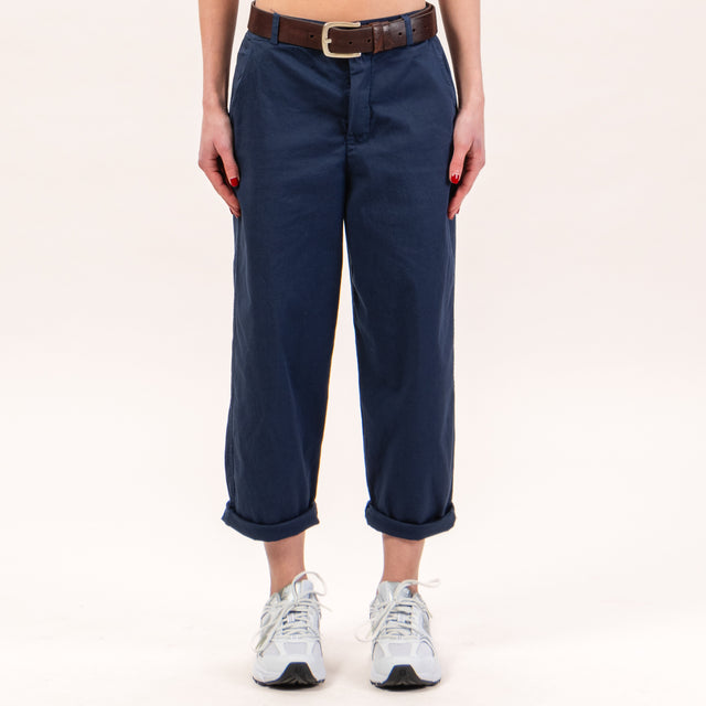 Zeroassoluto-Pantalone LORY baggy elasticizzato - blu