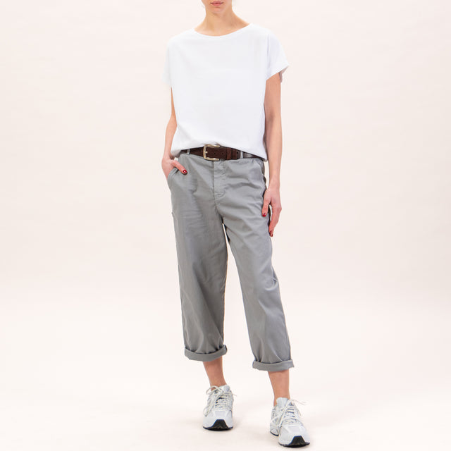 Zeroassoluto-Pantalone LORY baggy elasticizzato - grey