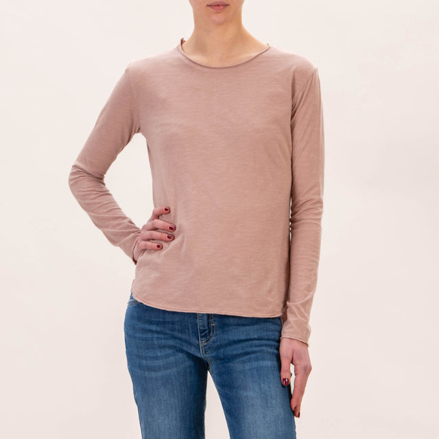 Zeroassoluto-T-shirt girocollo - rosa antico