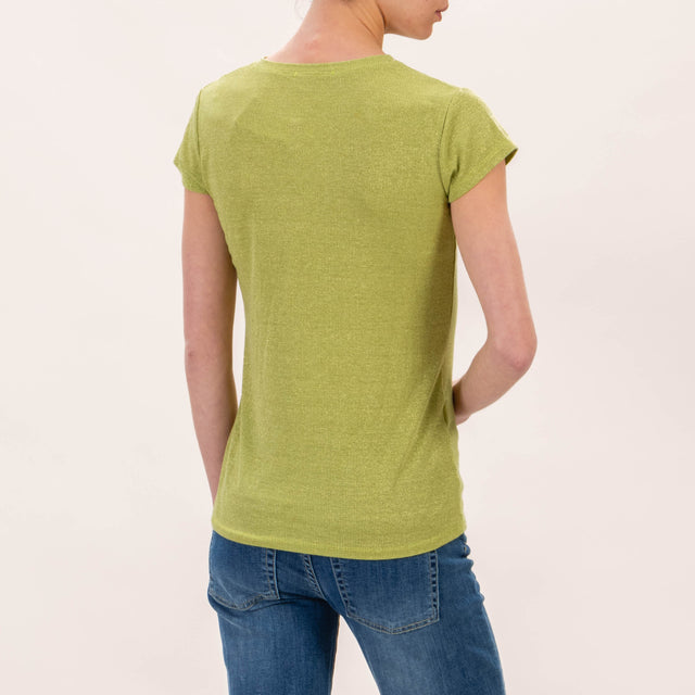 Zeroassoluto-T-shirt lurex - mela