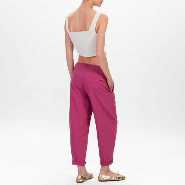 Zeroassoluto-Pantalone BATY loose fit - ortensia