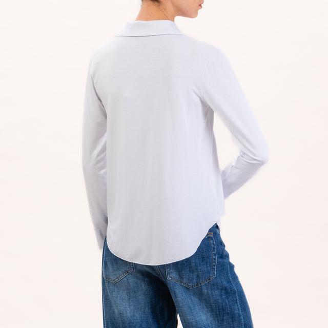 Zeroassoluto-Camicia CARLY in jersey - bianco