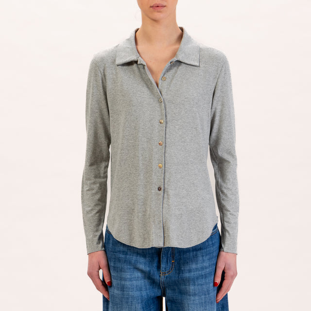 Zeroassoluto-Camicia CARLY in jersey - grigio melange