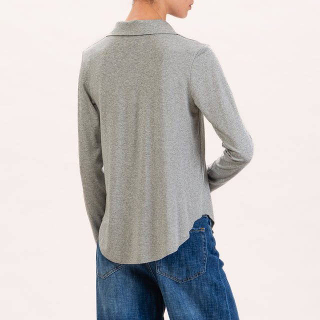 Zeroassoluto-Camicia CARLY in jersey - grigio melange