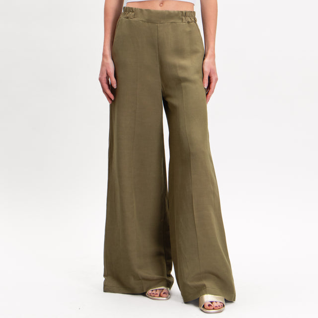 Zeroassoluto-Pantalone LIBIA misto lino - militare