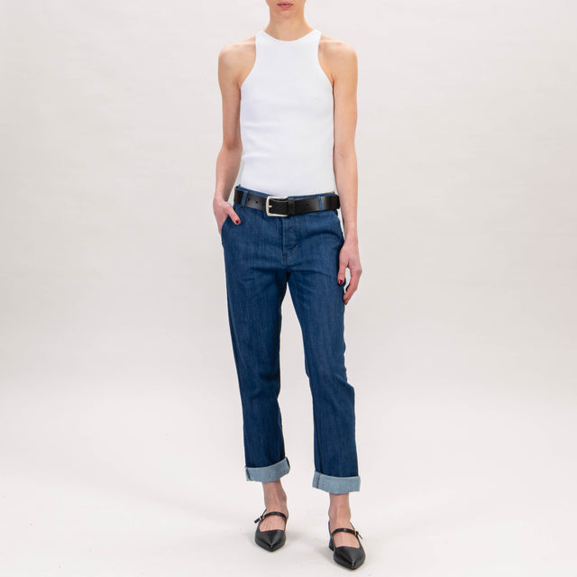 Zeroassoluto-Pantalone LOIS chino tela jeans - denim