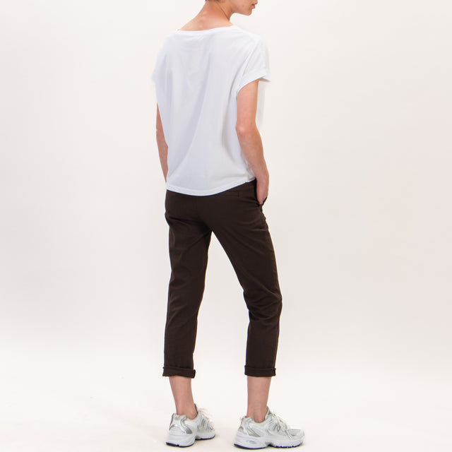 Zeroassoluto-Pantalone LOIS chino elasticizzato - moro